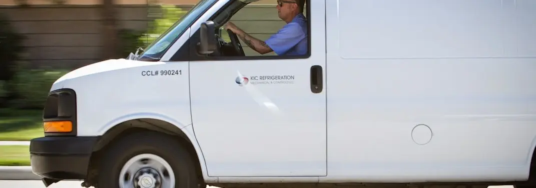 KIC Refrigeration service vehicle serving Boxborough area